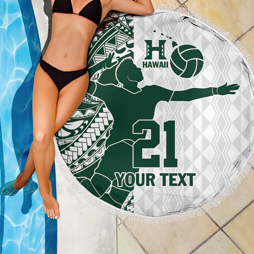 Polynesian Hawaii Volleyball Custom Beach Blanket Kakau with Sport Style LT9 - Polynesian Pride