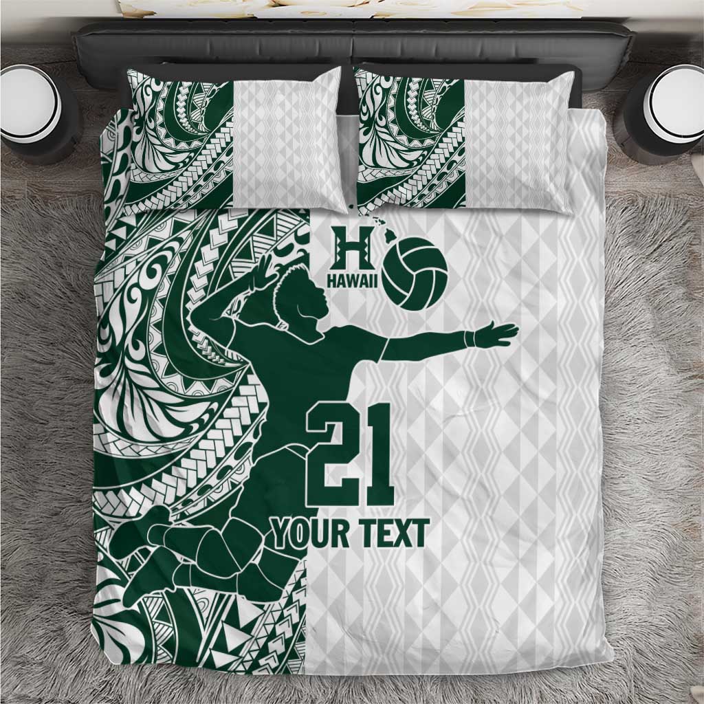 Polynesian Hawaii Volleyball Custom Bedding Set Kakau with Sport Style LT9 White - Polynesian Pride