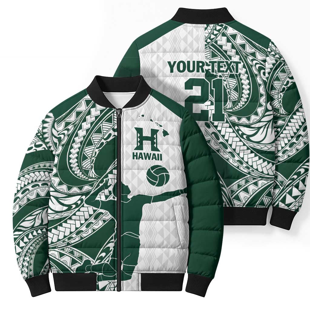 Polynesian Hawaii Volleyball Custom Bomber Puffer Jacket Kakau with Sport Style LT9 - Polynesian Pride