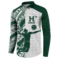 Polynesian Hawaii Volleyball Custom Button Sweatshirt Kakau with Sport Style LT9 - Polynesian Pride