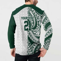 Polynesian Hawaii Volleyball Custom Button Sweatshirt Kakau with Sport Style LT9 - Polynesian Pride