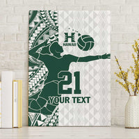 Polynesian Hawaii Volleyball Custom Canvas Wall Art Kakau with Sport Style LT9 Without Frame White - Polynesian Pride