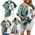 Polynesian Hawaii Volleyball Custom Family Matching Off Shoulder Short Dress and Hawaiian Shirt Kakau with Sport Style