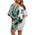 Polynesian Hawaii Volleyball Custom Family Matching Off Shoulder Short Dress and Hawaiian Shirt Kakau with Sport Style