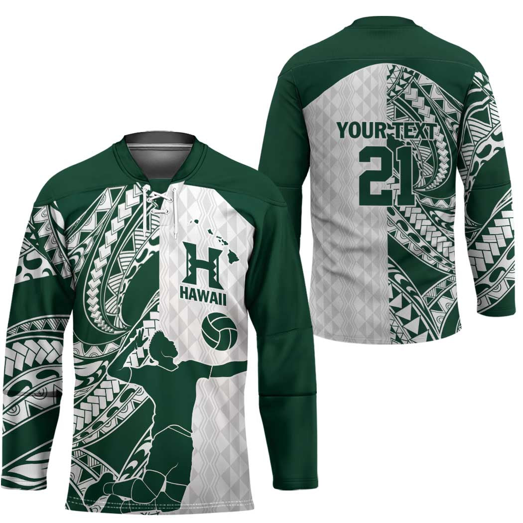 Polynesian Hawaii Volleyball Custom Hockey Jersey Kakau with Sport Style LT9 - Polynesian Pride