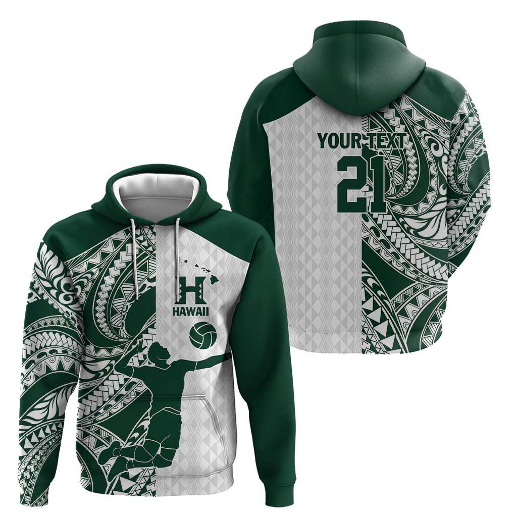 Polynesian Hawaii Volleyball Custom Hoodie Kakau with Sport Style LT9 - Polynesian Pride