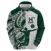Polynesian Hawaii Volleyball Custom Hoodie Kakau with Sport Style LT9 - Polynesian Pride
