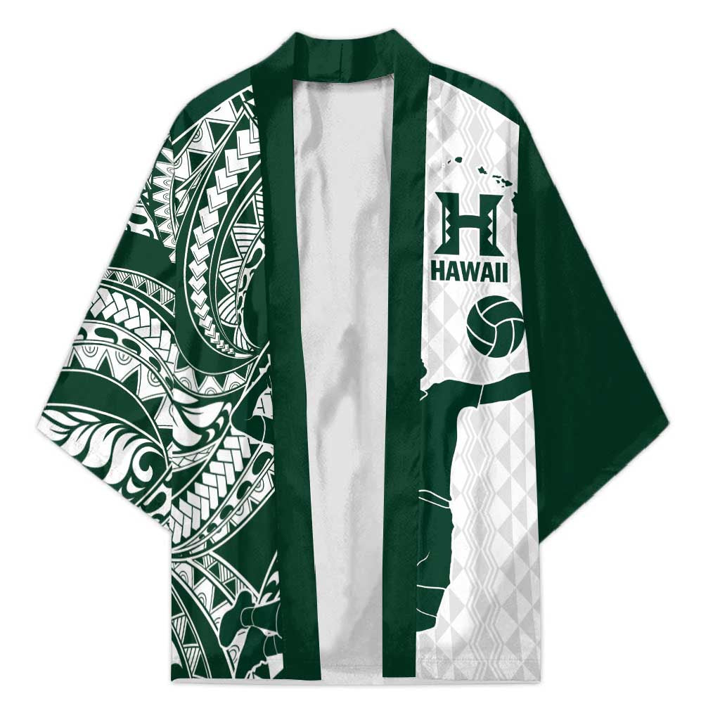 Polynesian Hawaii Volleyball Custom Kimono Kakau with Sport Style LT9 Unisex White - Polynesian Pride
