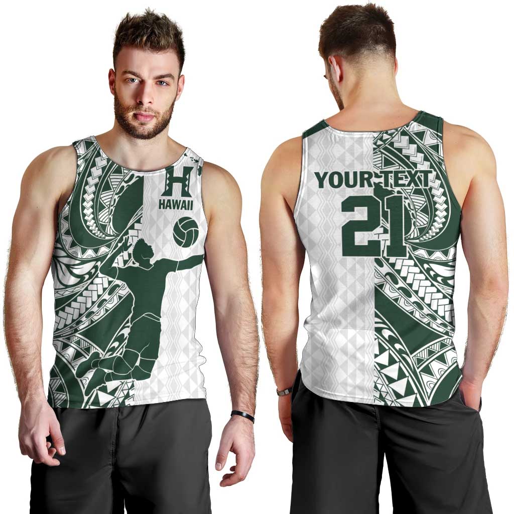 Polynesian Hawaii Volleyball Custom Men Tank Top Kakau with Sport Style LT9 - Polynesian Pride