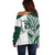 Polynesian Hawaii Volleyball Custom Off Shoulder Sweater Kakau with Sport Style