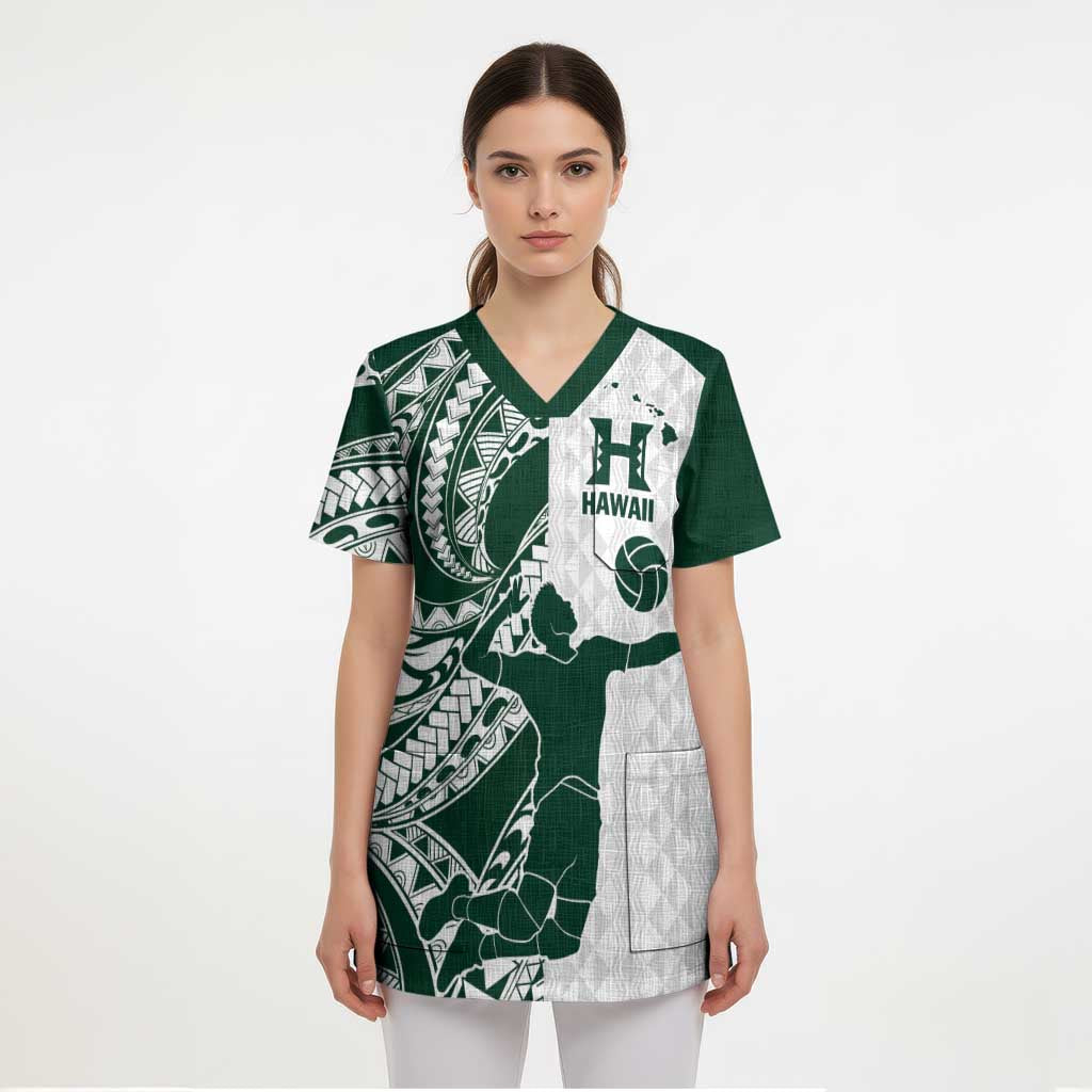 Polynesian Hawaii Volleyball Custom Scrub Top Kakau with Sport Style LT9 - Polynesian Pride