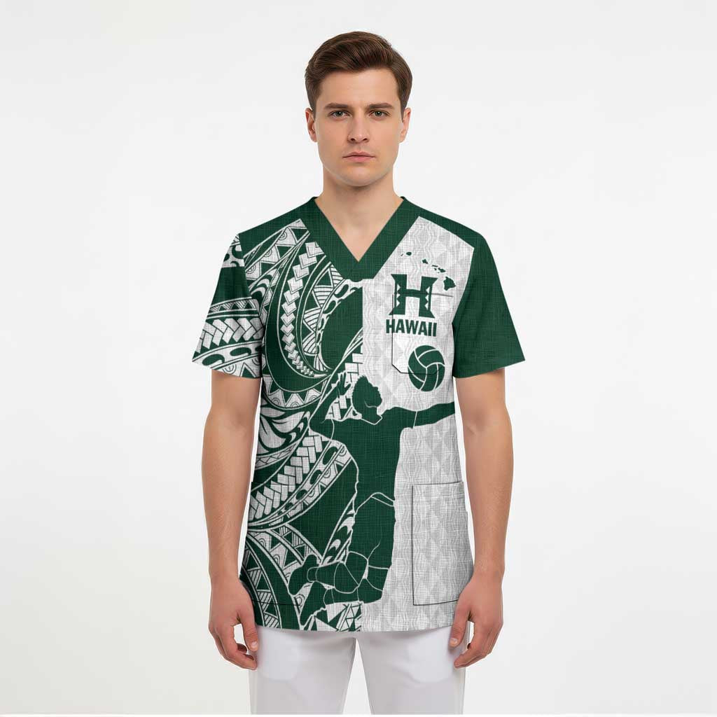 Polynesian Hawaii Volleyball Custom Scrub Top Kakau with Sport Style LT9 - Polynesian Pride