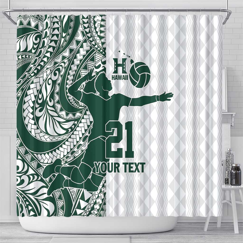 Polynesian Hawaii Volleyball Custom Shower Curtain Kakau with Sport Style LT9 - Polynesian Pride