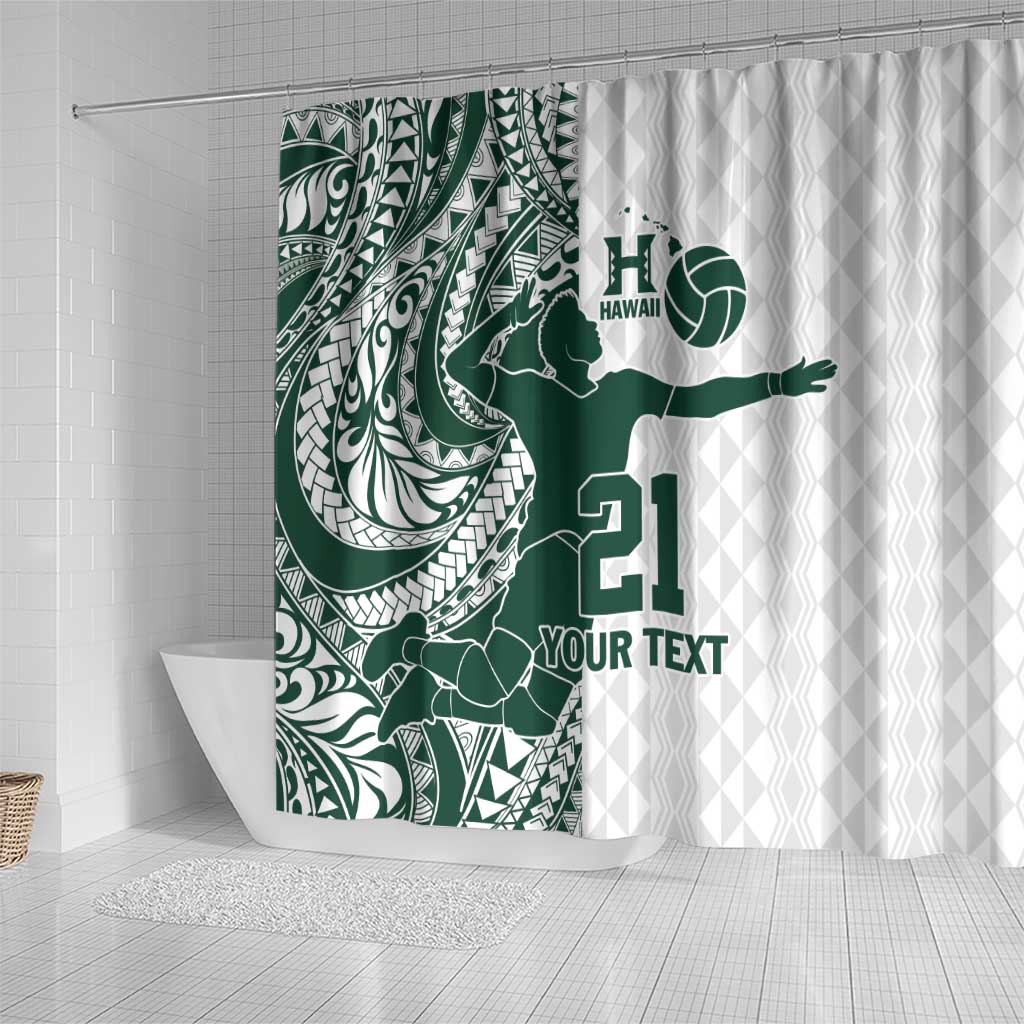 Polynesian Hawaii Volleyball Custom Shower Curtain Kakau with Sport Style LT9 - Polynesian Pride