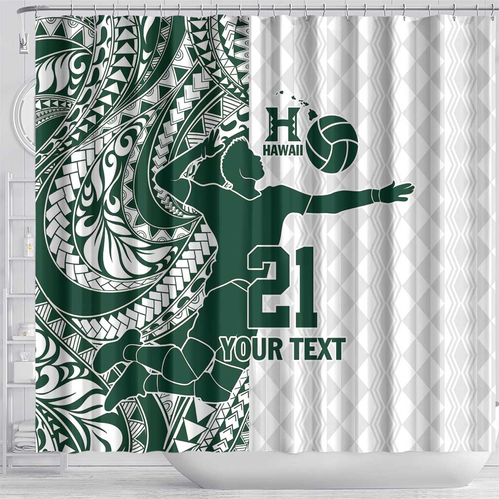 Polynesian Hawaii Volleyball Custom Shower Curtain Kakau with Sport Style LT9 - Polynesian Pride