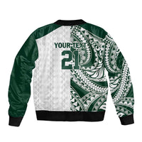 Polynesian Hawaii Volleyball Custom Sleeve Zip Bomber Jacket Kakau with Sport Style LT9 - Polynesian Pride