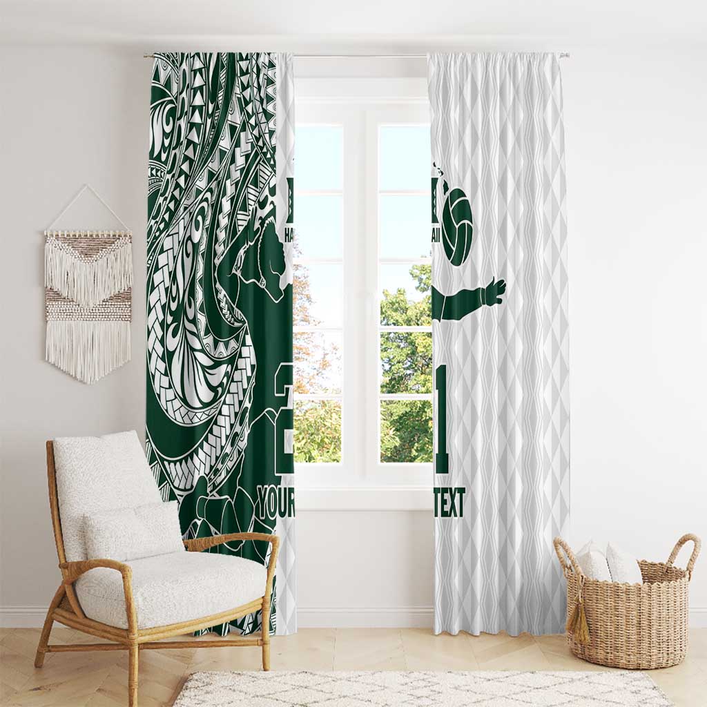 Polynesian Hawaii Volleyball Custom Window Curtain Kakau with Sport Style LT9 - Polynesian Pride