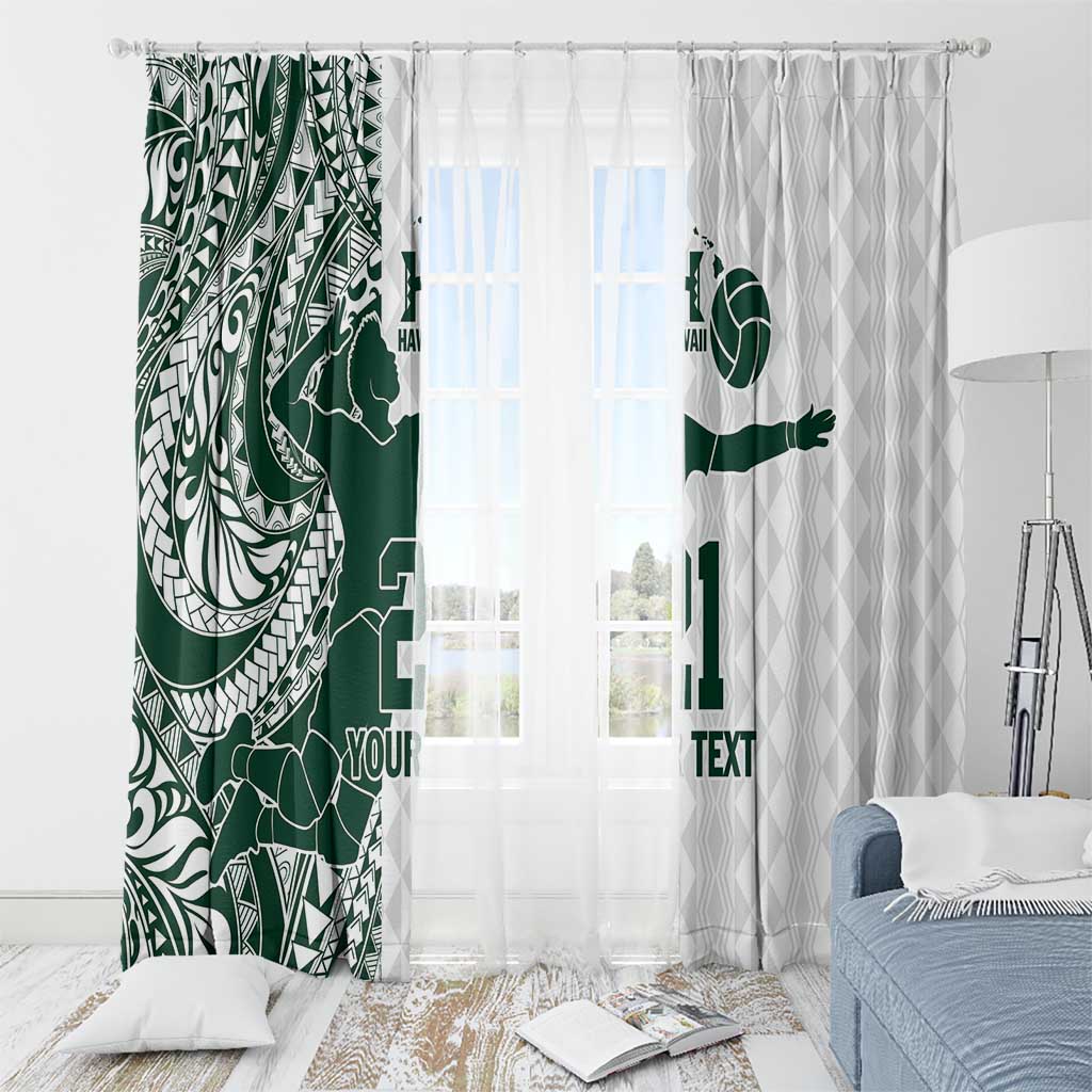 Polynesian Hawaii Volleyball Custom Window Curtain Kakau with Sport Style LT9 - Polynesian Pride