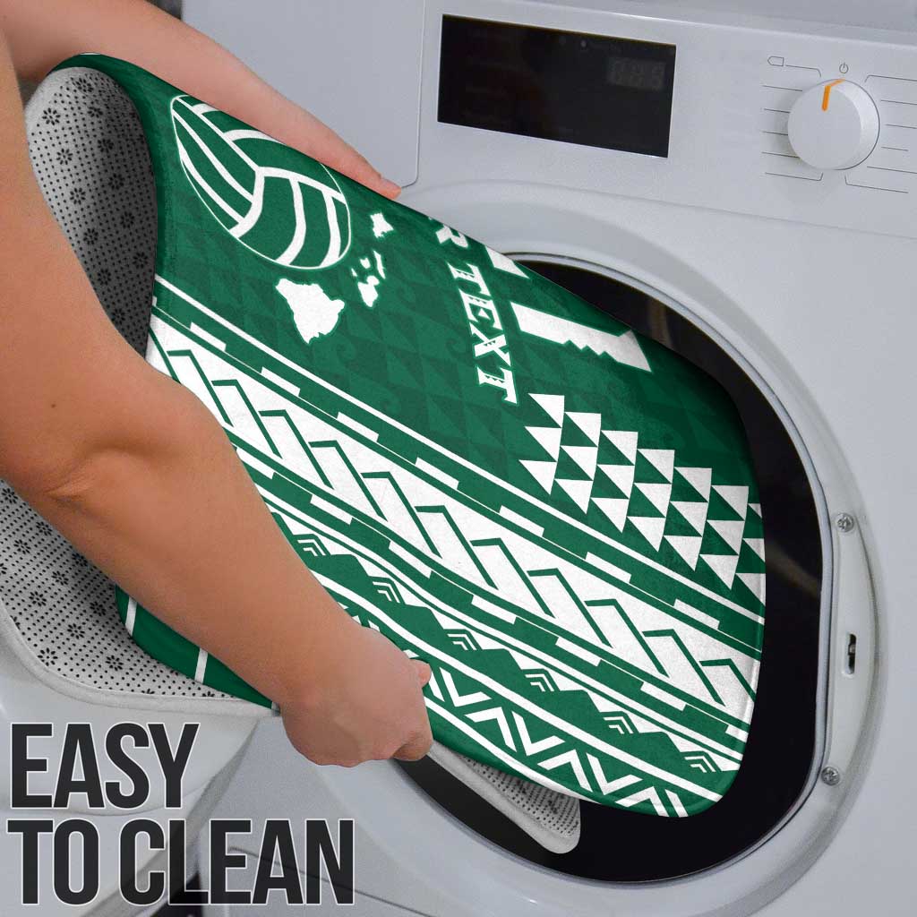 Polynesian Hawaii Volleyball Custom Bathroom Set Green Kakau with Map Motif LT9 - Polynesian Pride