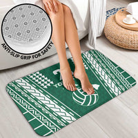 Polynesian Hawaii Volleyball Custom Bathroom Set Green Kakau with Map Motif LT9 - Polynesian Pride