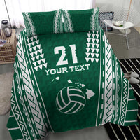 Polynesian Hawaii Volleyball Custom Bedding Set Green Kakau with Map Motif LT9 - Polynesian Pride