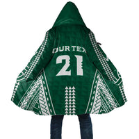 Polynesian Hawaii Volleyball Custom Cloak Green Kakau with Map Motif LT9 Unisex Green - Polynesian Pride