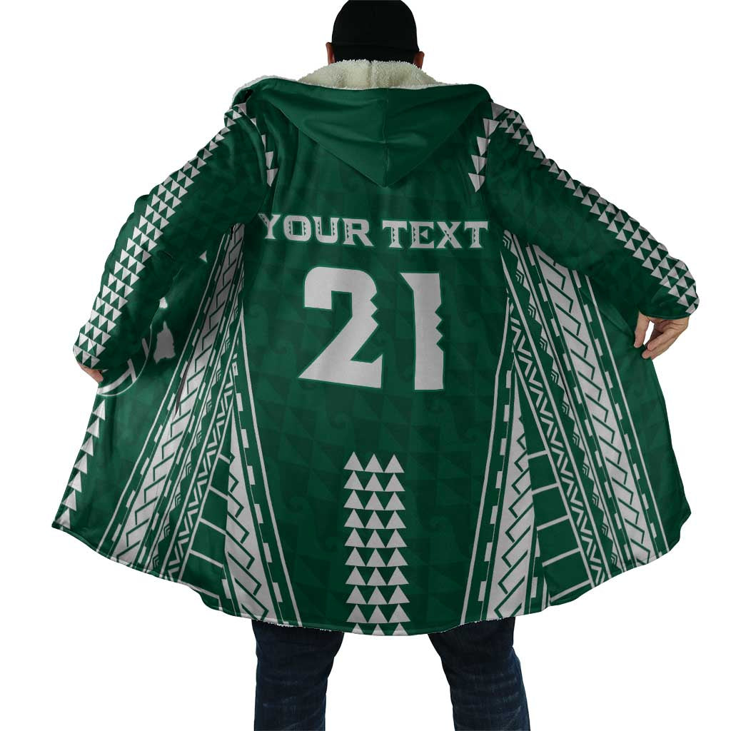 Polynesian Hawaii Volleyball Custom Cloak Green Kakau with Map Motif LT9 - Polynesian Pride