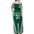 Polynesian Hawaii Volleyball Custom Family Matching Off Shoulder Maxi Dress and Hawaiian Shirt Green Kakau with Map Motif