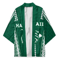 Polynesian Hawaii Volleyball Custom Kimono Green Kakau with Map Motif LT9 Unisex Green - Polynesian Pride