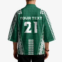 Polynesian Hawaii Volleyball Custom Kimono Green Kakau with Map Motif LT9 - Polynesian Pride