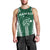 Polynesian Hawaii Volleyball Custom Men Tank Top Green Kakau with Map Motif