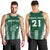 Polynesian Hawaii Volleyball Custom Men Tank Top Green Kakau with Map Motif