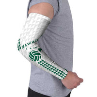 Polynesian Hawaii Volleyball Custom Arm Sleeves White Kakau with Map Motif LT9 - Polynesian Pride