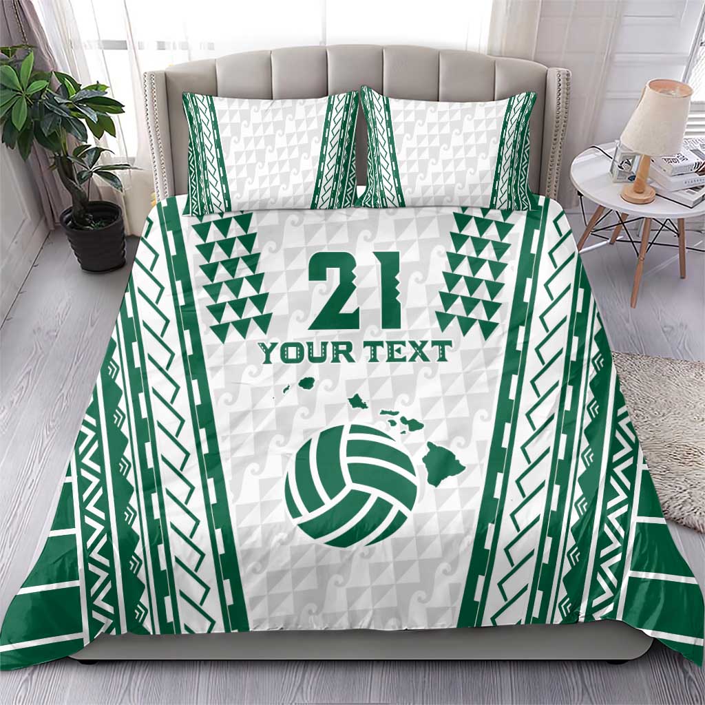 Polynesian Hawaii Volleyball Custom Bedding Set White Kakau with Map Motif LT9 - Polynesian Pride