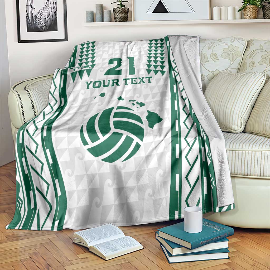 Polynesian Hawaii Volleyball Custom Blanket White Kakau with Map Motif LT9 White - Polynesian Pride