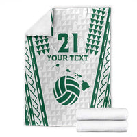 Polynesian Hawaii Volleyball Custom Blanket White Kakau with Map Motif LT9 - Polynesian Pride