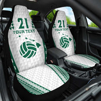 Polynesian Hawaii Volleyball Custom Car Seat Cover White Kakau with Map Motif LT9 One Size White - Polynesian Pride