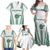 Polynesian Hawaii Volleyball Custom Family Matching Off Shoulder Maxi Dress and Hawaiian Shirt White Kakau with Map Motif