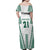 Polynesian Hawaii Volleyball Custom Family Matching Off Shoulder Maxi Dress and Hawaiian Shirt White Kakau with Map Motif