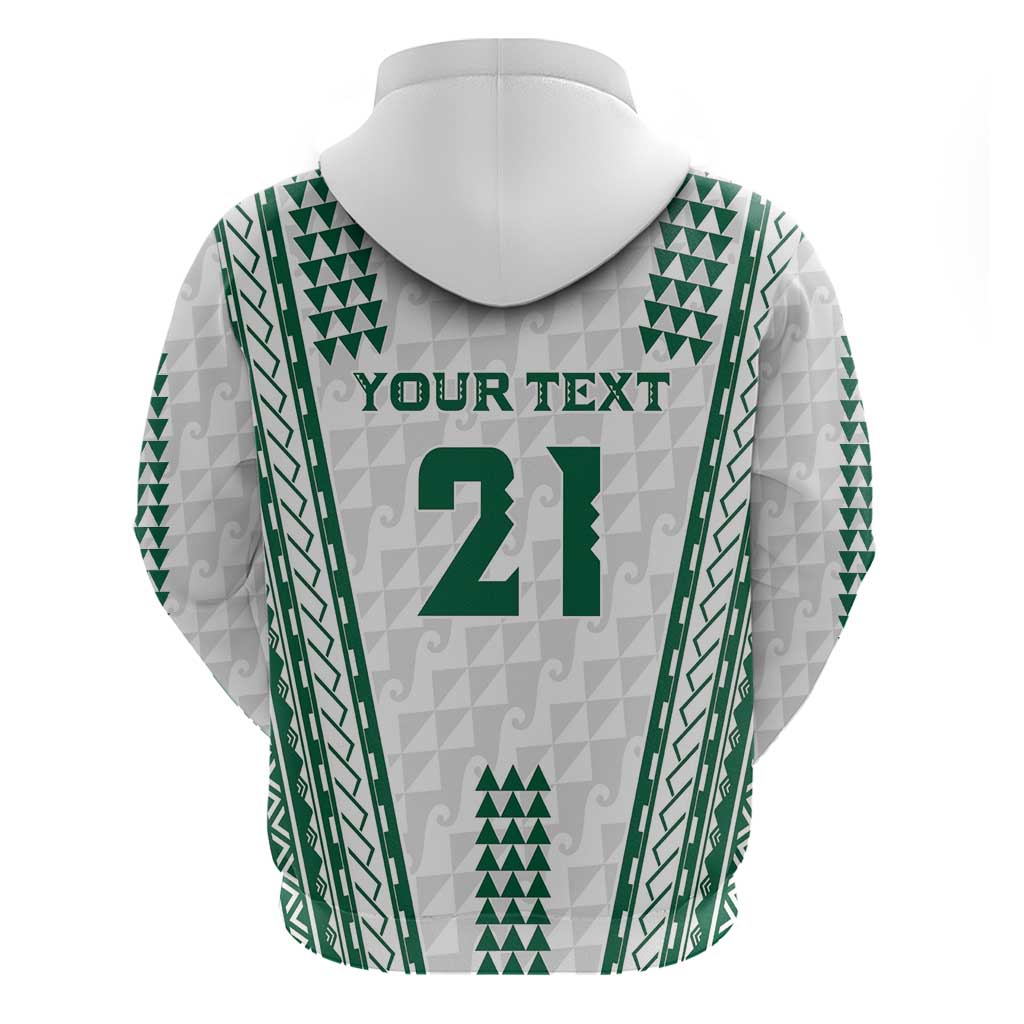 Polynesian Hawaii Volleyball Custom Hoodie White Kakau with Map Motif LT9 - Polynesian Pride