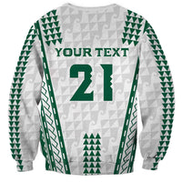 Polynesian Hawaii Volleyball Custom Sweatshirt White Kakau with Map Motif LT9 - Polynesian Pride