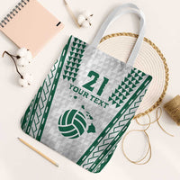 Polynesian Hawaii Volleyball Custom Tote Bag White Kakau with Map Motif LT9 White Strap One Size White - Polynesian Pride