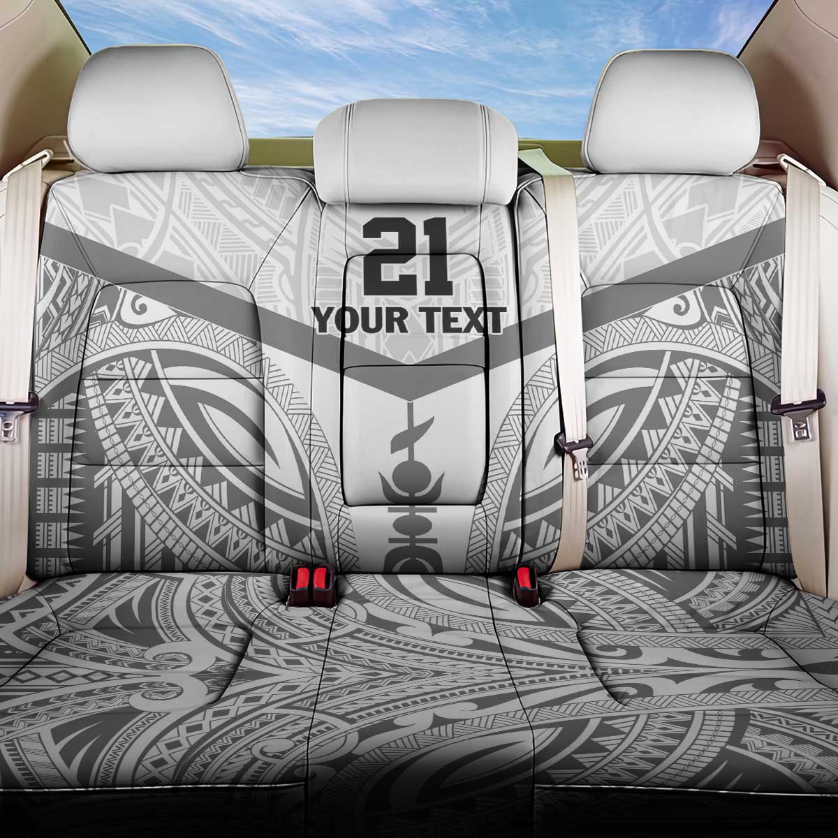New Caledonia Football Custom Back Car Seat Cover Go Champions Les Cagous LT9 One Size White - Polynesian Pride