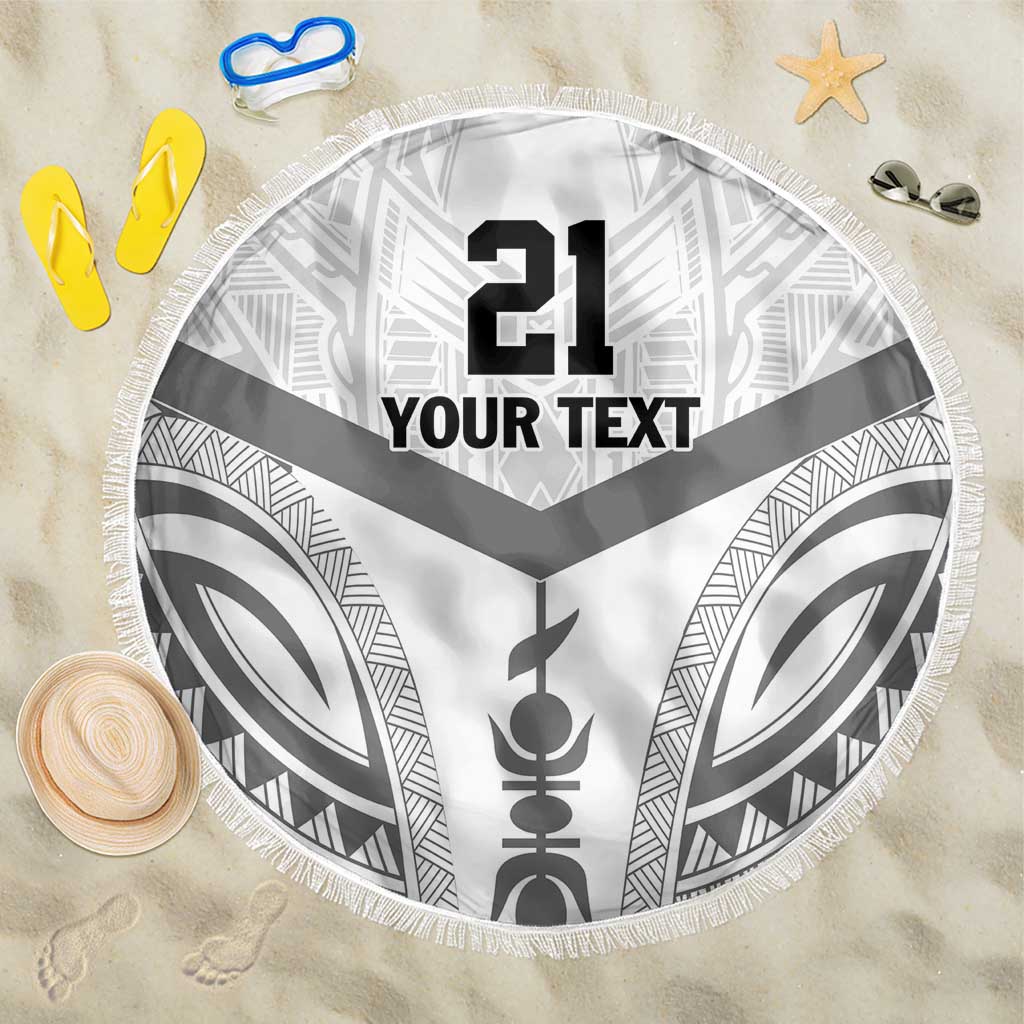 New Caledonia Football Custom Beach Blanket Go Champions Les Cagous LT9 One Size 150cm White - Polynesian Pride