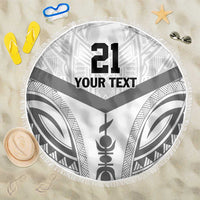 New Caledonia Football Custom Beach Blanket Go Champions Les Cagous LT9 One Size 150cm White - Polynesian Pride