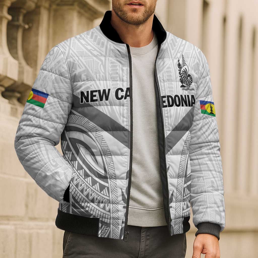 New Caledonia Football Custom Bomber Puffer Jacket Go Champions Les Cagous LT9 - Polynesian Pride