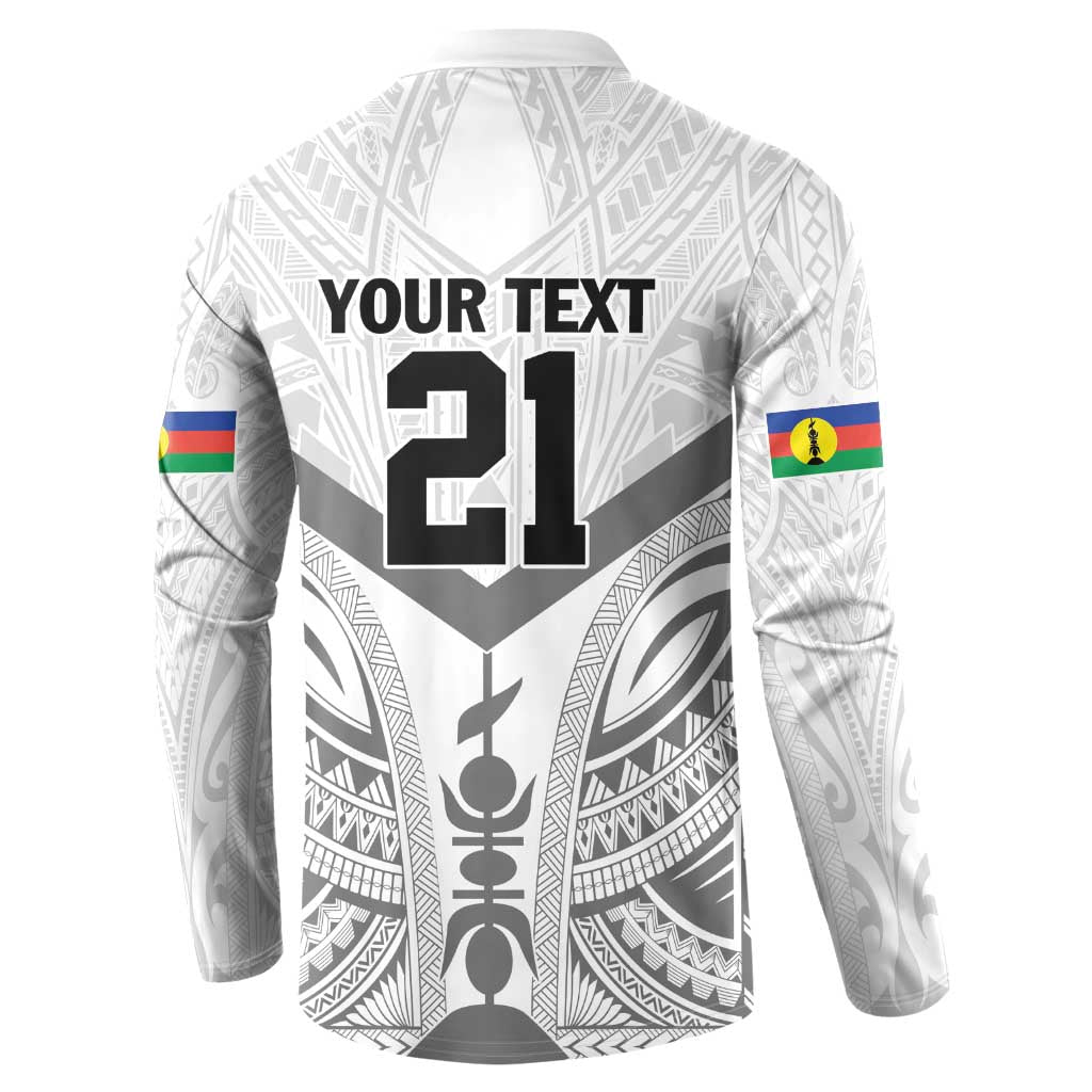 New Caledonia Football Custom Button Sweatshirt Go Champions Les Cagous LT9 - Polynesian Pride