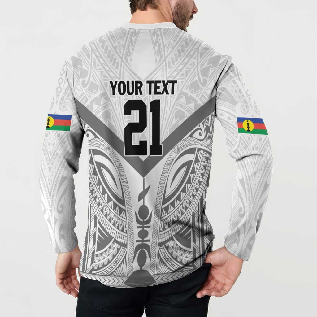 New Caledonia Football Custom Button Sweatshirt Go Champions Les Cagous LT9 - Polynesian Pride