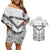 New Caledonia Football Custom Couples Matching Off Shoulder Short Dress and Hawaiian Shirt Go Champions Les Cagous