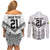 New Caledonia Football Custom Couples Matching Off Shoulder Short Dress and Long Sleeve Button Shirt Go Champions Les Cagous